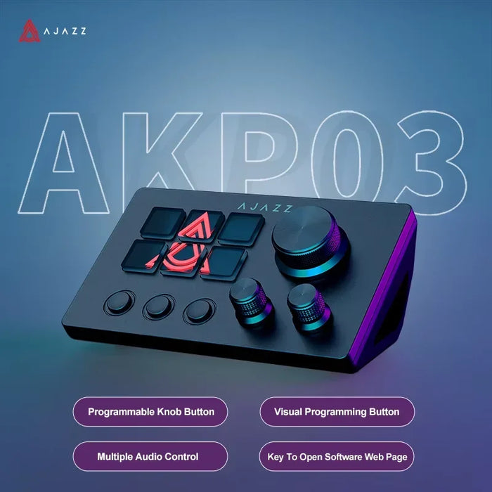 لوحة تحكم Ajazz AKP03E للبث والمونتاج | Ajazz AKP03E Stream Controller